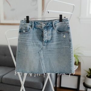 Old Navy light wash denim mini skirt